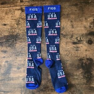 New Figs Socks "USA Medical Team" Actual Size L